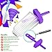 Popsicle Molds with Sticks Ice Pop Maker | 6 Pieces BPA Free w/Silicone Funnel and Cleaning Brush and 1 Extra Silicone Lid and Recipes E-book by Lebice