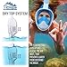 iClique Full Face Snorkel Mask - Tubeless Anti-Fog Anti-Leak Equipment for Adults Kids - 180 ° Panoramic Viewing - Free Swimming Waterproof Case for Phone - GoPro Adapter