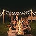 Nasharia 60 LEDs Solar Globe String Lights, 36FT Bubble Crystal Ball Fairy Lights Waterproof Outdoor Decorative String Lights for Garden Courtyard Home Patio Lawn Party Holiday,8 Modes and Warm White