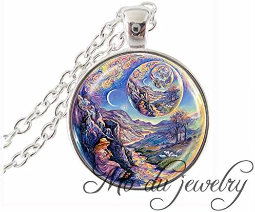 Cinderella Glass Dome Pendants Spring Is In The Air Charms Choker Necklaces Colorful Art Picture Jewelry (photo4)