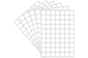 Starboling Dot Stickers - 1/2 Inch White Circle Labels, 1400pcs Writable Color Coding, Round Stickers for Office, Classroom, Garage Sale