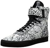 Radii Men's Vertex Designer High Top Shoes (9.5, Frosted Black Ostrich)