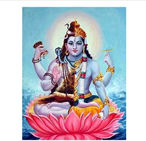 XIGZI Shiva Parvati Ganesha 5D Diy Diamond Painting Embroidery Cross Stitch Mosaic Home Decoration Wall Sticker 30X40 Cm Frameless