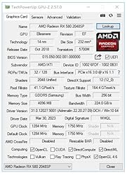 AMD RX 580 Graphics Card 4 GB GDDR5 Performance