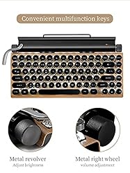Retro Typewriter Keyboard, Mechanical Bluetooth