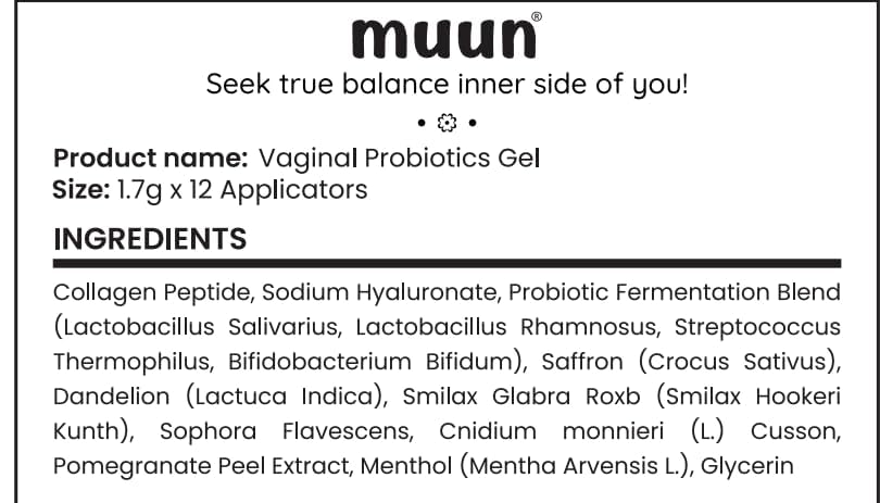 Muun Women's Vaginal Probiotics I Yeast Infection & BV Treatment Pack 12 I Vaginal Moisturizer for Dryness & Promote pH Balance I Feminine Odor Elimination & Vaginal Health I Hormone & Estrogen Free