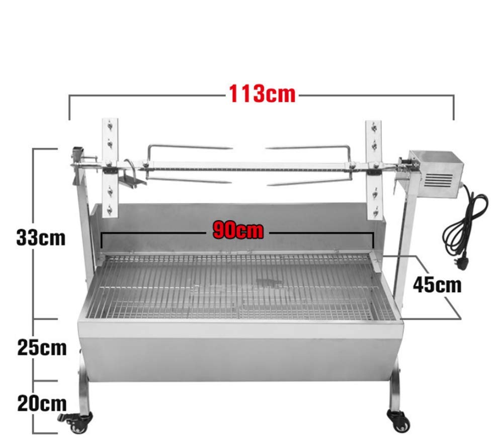 Huanyu 90cm Commercial Hog Roast Machine BBQ Spit Chicken Pig Roaster