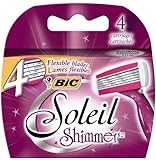 Bic Soleil Shimmers 4 Blade Refillable, 4 Cartridges