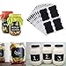Liangxiang 36 pcs Chalkboard Labels Premium Waterproof Peel and Stick for Jars, Pantries, Craft Rooms