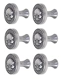 Harley-Davidson Skull Hardware Knob HDL-10111, 6 Knob Pack
