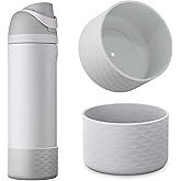 yoelike 2 PCS Wave Silicone Water Bottle Boot for Owala, Anti-Slip Protective Sleeve for FreeSip/Twist/Flip, Watter Bottle Accessories, Bottom Bumper Cover, Dishwasher Safe, BPA Free