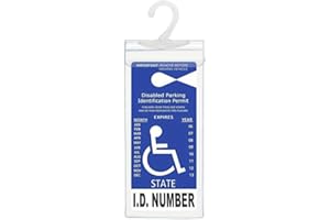 PLGEBR Handicap Placard Holder,Handicap Parking Placard Holder,Ultra Transparent Disabled Permit Protective Cover with Large Hanger,Handicap Parking Sign Holder