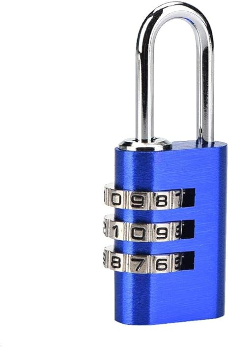 Amazon Co Jp 3桁のパスワードロック 桁の組み合わせアルミニウム合金南京錠 オプションの色 ハンマーで簡単に損傷しない 学校の体育館 工具箱 食器棚 荷物用ロッカー用 Blue ホーム キッチン