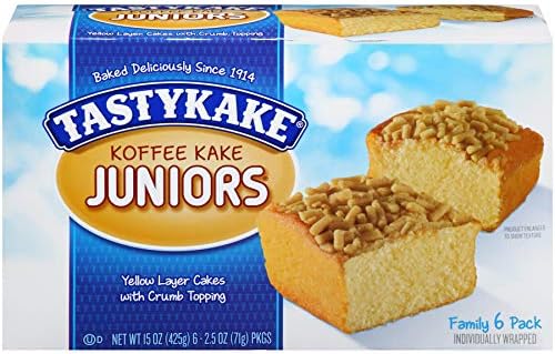 Tastykake, Juniors Plain MP Comm Coffee Cake, 15 oz