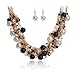IPINK Fashion Charm Jewelry Pendant Choker Chunky Statement bib Necklace and Earrings Set