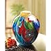 Accent Plus Floral Fantasia Art Glass Vase 8x8x9