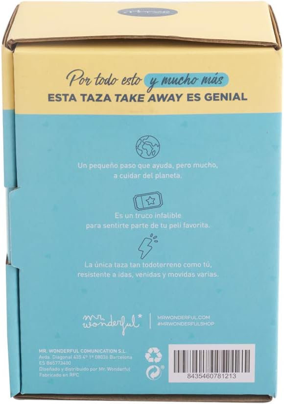 Mr. Wonderful WOA10646ES Taza take away, Bambú: Amazon.es: Hogar