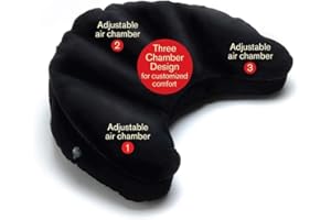 MOBILE MEDITATOR Air Meditator Inflatable Meditation Cushion and Travel Pillow – Meditate on Air in Total Comfort with Adjustable Three-Chamber Design for Enhanced Posture and Portability, Black