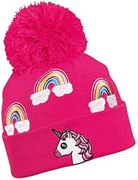 Turtle Fur Kids Girls Unicorn Knit Cuff Pom Beanie, Pink