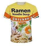 Syins Men's 3D Print Ramen Noodle Soup Summer T-Shirt