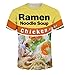 Syins Men's 3D Print Ramen Noodle Soup Summer T-Shirt
