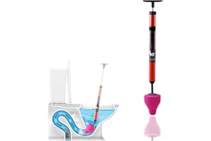 LOODION High Pressure Toilet Unblock One Shot Toilet Pipe Plunger,[Upgraded] High Pressure Toilet Unblock a Shot for Sink Bathroom Kitchen Bathtub (1Pcs)