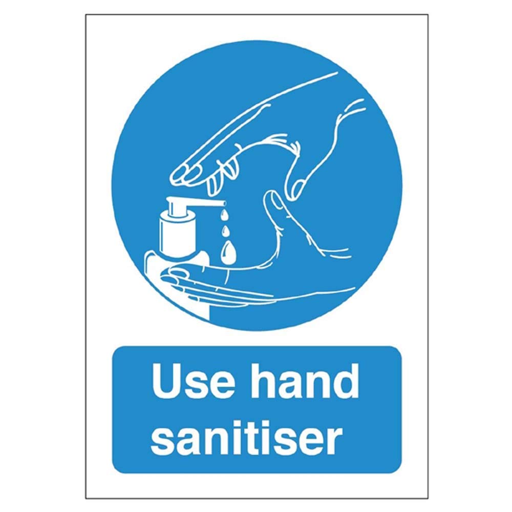Use Hand Sanitiser Self Adheisve Vinyl Notice - 300x200mm