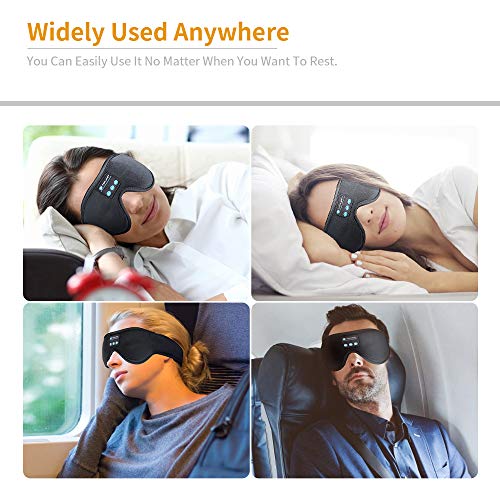 Sleep headphones With Timer ,Bluetooth 5.0 Wireless 3D Eye Mask, Bluetooth Sleep Mask with Built-in Sponge Speakers for Side Sleepers, Wireless Sleep Headphone for Sleeping, Air Travel, Meditation