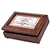Baby Girl Baptism Cross Psalm 127:3 Wood Finish Jewelry Music Box - Plays Tune You Are My Sunshine