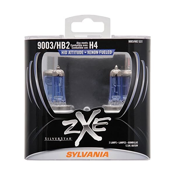SYLVANIA 9007 SilverStar zXe High Performance Halogen Headlight Bulb, (Pack of 2)