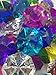 72 Assorted Color Acrylic Large Diamond Gems (32mm x 24mm) by Sunrise Crystal