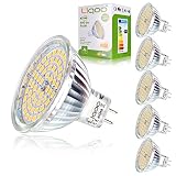 Liqoo® 6 x MR16 5W Bombilla LED Lámpara Bajo Consumo GU5.3 GX5.3 Ra 80 Ahorra 90% Energía Blanco Cálido 2800K AC DC 12V Ángulo de visión 120° 400 Lumen