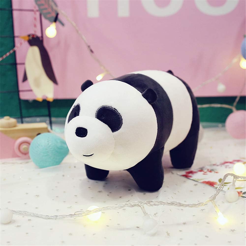 MYYXGS Panda,Polar bear, brown bear， plush toy, teddy bear, kneeling, sitting, standing, teddy bear Black and white 40CM
