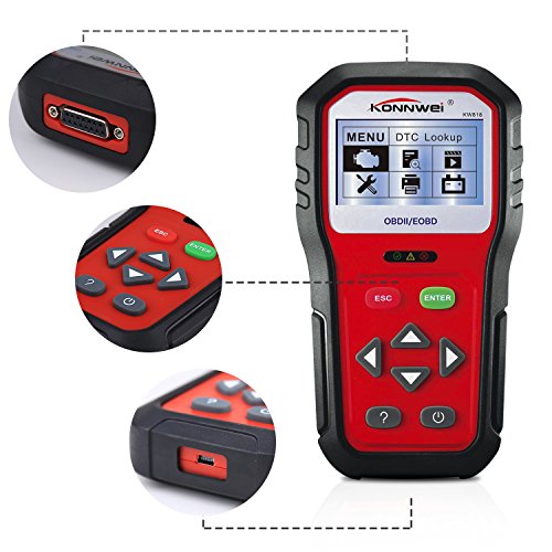 OBD2 Car Diagnostic Scanner, KW818 Pro Universal Car Code reader Vehicle Diagnostic Tool, OBD2 EOBD Scanners Tool Check Engine Light Code Reader for all OBDII Protocol Cars Since 1996 - Thumbnail 4