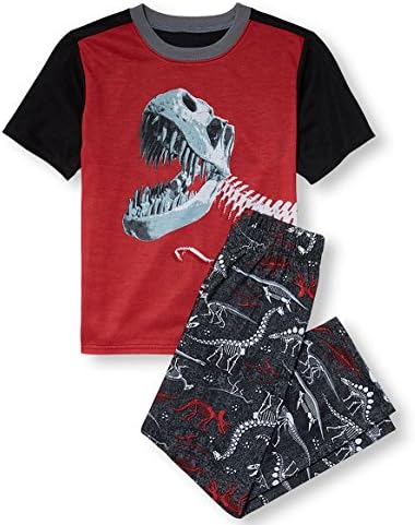 Boy's Size 10/12 Tyrannosaurus Rex, T-Rex Dinosaur Skeleton Pajama Shorts Set