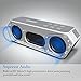 Wireless Portable Bluetooth Speaker - A1 (2017 New Design) 8 watt Wireless Speaker for iPhone 7, Samsung or Smart Device including Mic for Handfree Phone Call, Heavy-duty (Gray)