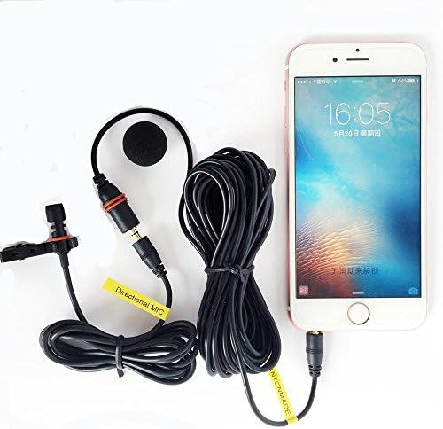 Cantonmade Deluxe Lavalier Lapel Clip-on Condenser Microphone for Apple iPhone 5 6, iPad, iPod Touch, Android c02