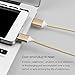 zrse 4th Generation 6.6 Feet Magnetic Braided USB Charging Cable for Samsung Galaxy S2 S3 S4 S6, Note 2/3/4/5,LG G4 G3, Sony Xperia Z5 Premium/Compact etc(2 Pack Gold)