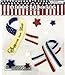 Regent Patriotic Flag Window Gel Sticker Cling Decoration Bundle of 7 Packages