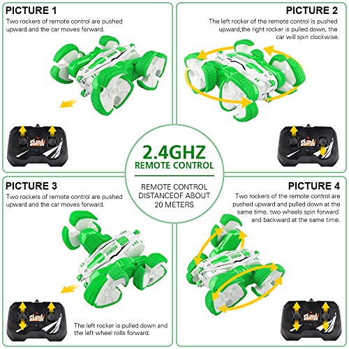 image for Blasland Remote Control Car - RC Cars Stunt Car Toy, 4WD 2.4GHz Double