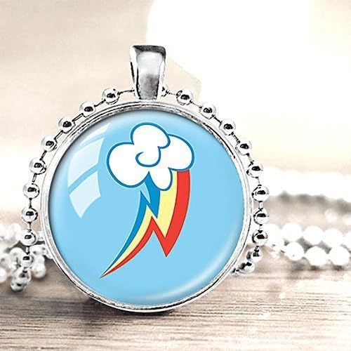 My Little Pony - Rainbow Dash - 1 inch Glass Pendant - Necklace