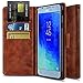 Wallet Case for Galaxy J7 2018/J7 Refine/J7 Star/J7 Crown/J7 Aura/J7 V 2nd Gen, OTOONE [Flip Folio] PU Leather Wallet Card Slot Protective Phone Cover with Kickstand for Samsung J7 (Bronze)