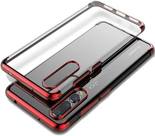 SORUIFUN for Phone Case for Huawei P20 Pro, TPU Ultra Thin Lightweight Flexible Cover Premium Soft Silicone Dustproof Cover Shockproof Full Protective Slim Fit Shell Soft Case for Huawei P20 Pro-Red
