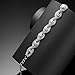 JEWMAY Yumei Jewelry Clear Rhinestone Bracelet Silver-tone Wedding Bridal Bracelet Crystal Bracelet
