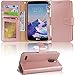Stylo 3 Case, Stylo 3 Plus Case, Arae G Stylo 3 Wallet Case with Kickstand and Flip Cover, Rosegold