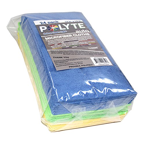 Polyte Microfiber Cleaning Cloth Ultrasonic Cut Edgeless, 14 x 14 in