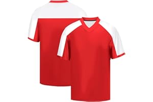 Atonmore Men Blank Plain Football Jersey, Adult Hip Hop Hipster Short Sleeve Mesh Pullover Shirts,Custom Uniforms for Party