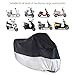 LotFancy Motorcycle Cover, All Season Weather Waterproof Sun Outdoor Protection Fits up to 96-Inch Scooter Bike, Motors, Dirt Bike and Road Bike, Choppers and Cruisers, Black