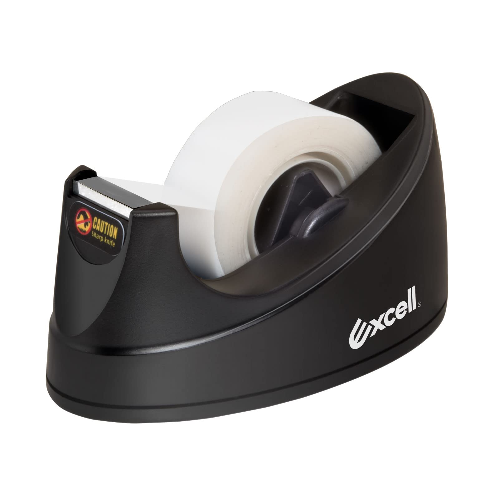 Excell Mini Desktop Tape Dispenser (1" core): for Small Work Areas. One-Handed Dispensing with Non-Skid Base. Secure core to Prevent Falling. Includes 1 Dispenser