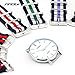 ToFuture Drive Travel Fashion Men/Women Unisex Stripe Nylon Band Quartz Watch 30M Waterproof Silver White